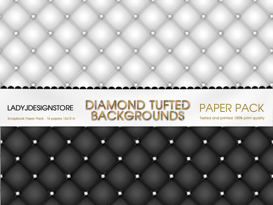 Diamond Tufted Colorful Sparkle Digital Paper Pack