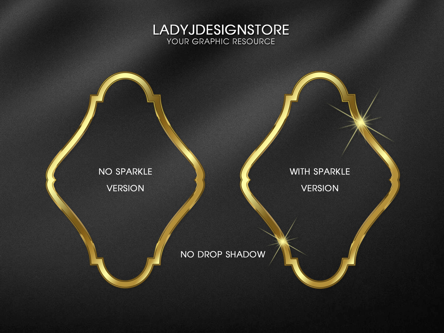 Geometric Gold Vintage Frame Edition Clipart