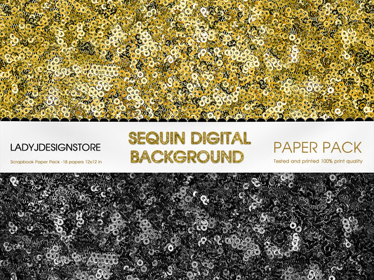 Sequin Digital Background Paper Pack ladyjdesignstore