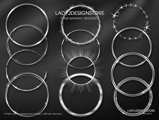 Silver Circular Frames Edition Clipart