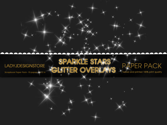 Sparkle Stars Glitter Overlays PNG