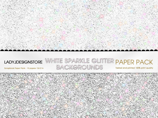 White Sparkle Iridescent Glitter – Luxury White Textures & Glitter Backgrounds