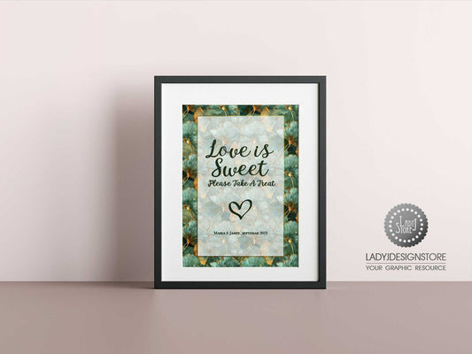 Watercolor Green & Gold Seamless Digital Paper Pack ladyjdesignstore