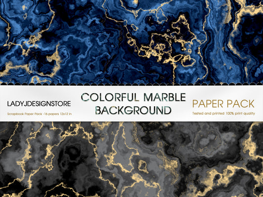 Colorful Marble Digital Seamless Paper