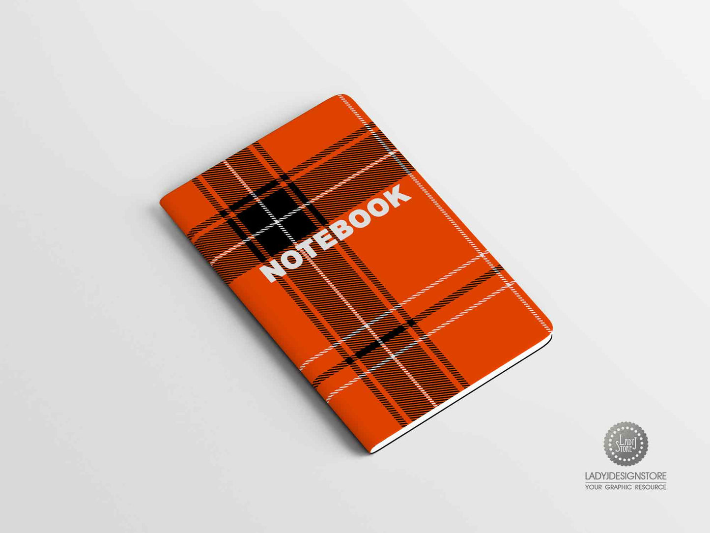 Orange Black Plaid Background Seamless Background Pack