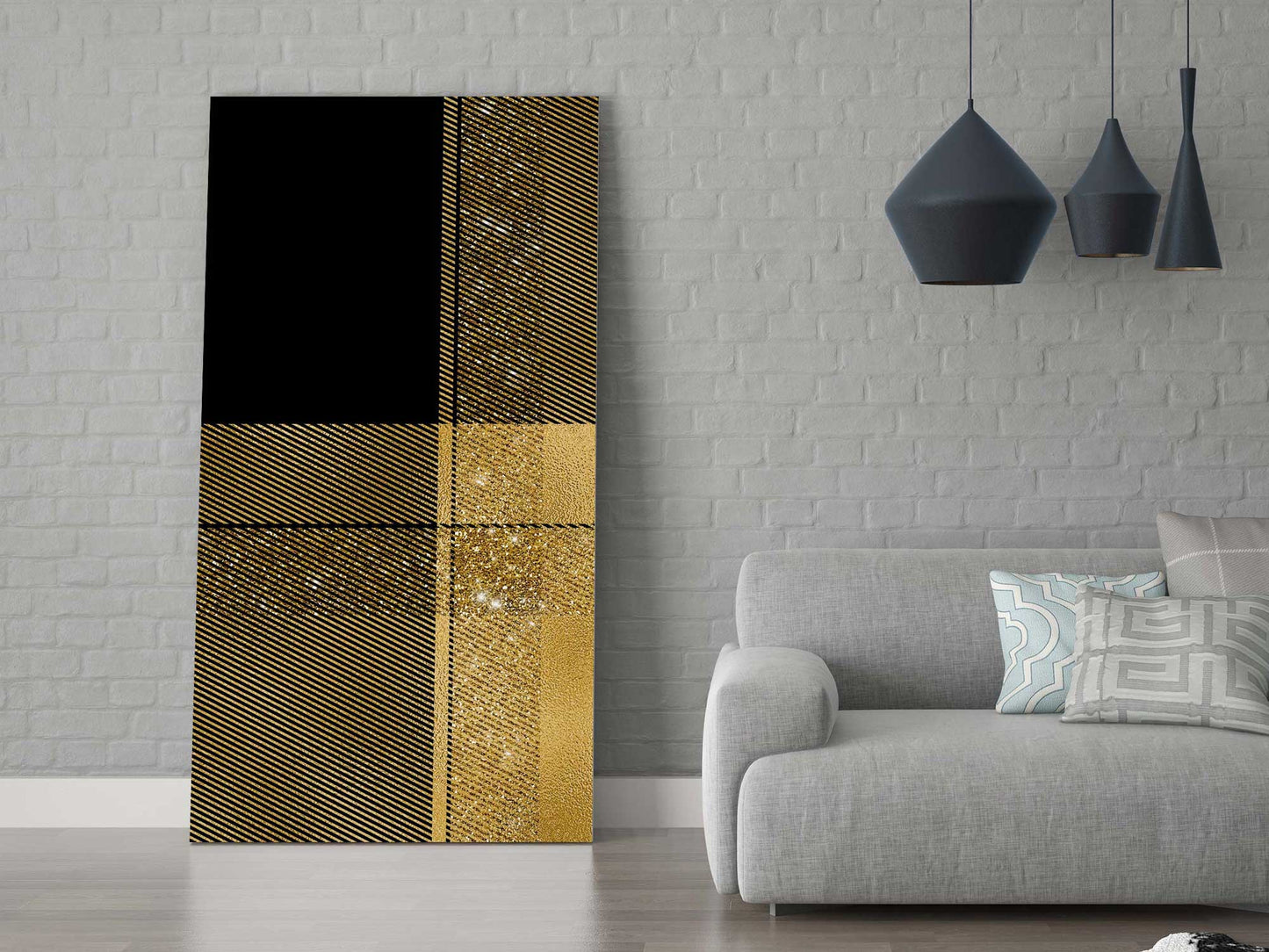 Black and Gold Plaid Background Seamless Background Pack