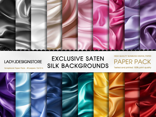 Exclusive Satin Silk Backgrounds – Digital Paper Pack