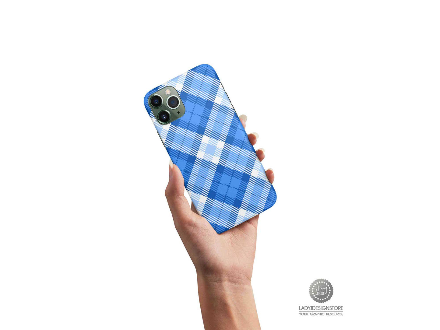 Blue Plaid Background Saimless Background Pack