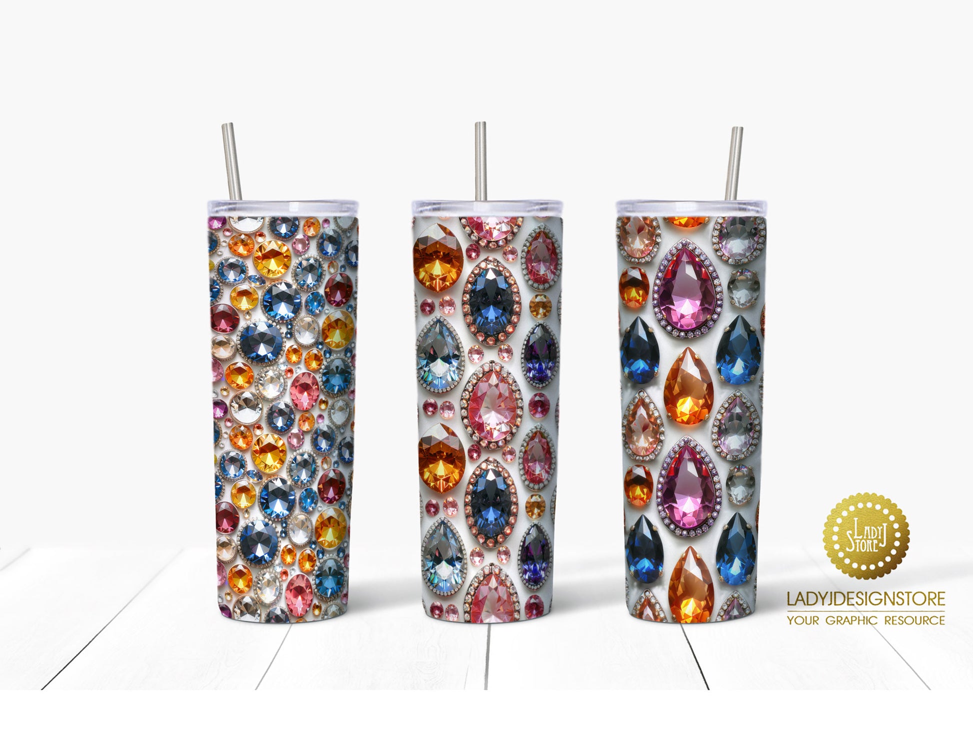 Colorful Diamonds Digital Paper Pack ladyjdesignstore