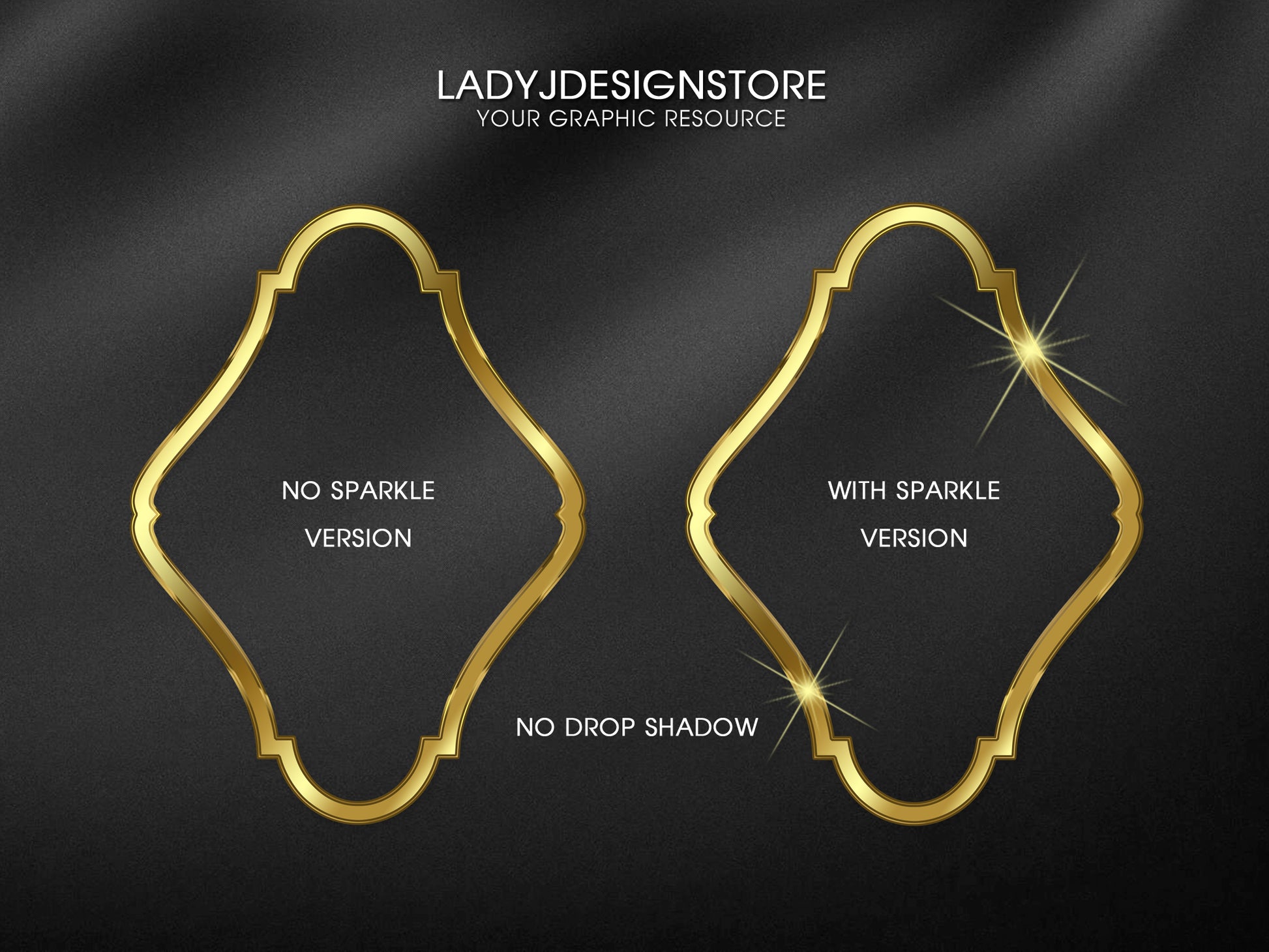 Geometric Gold Vintage Frame Edition Clipart