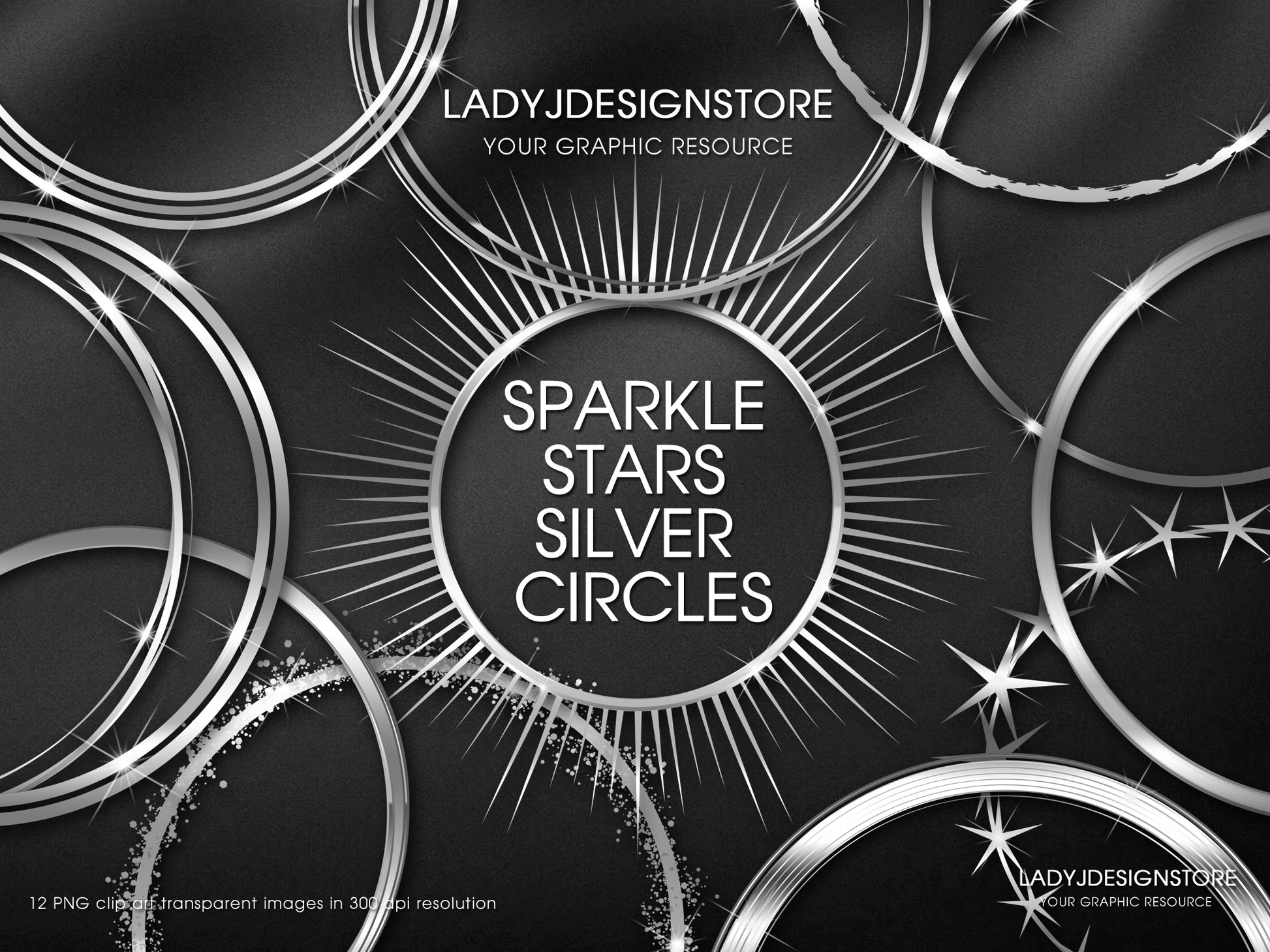 Silver Circular Frames Edition Clipart