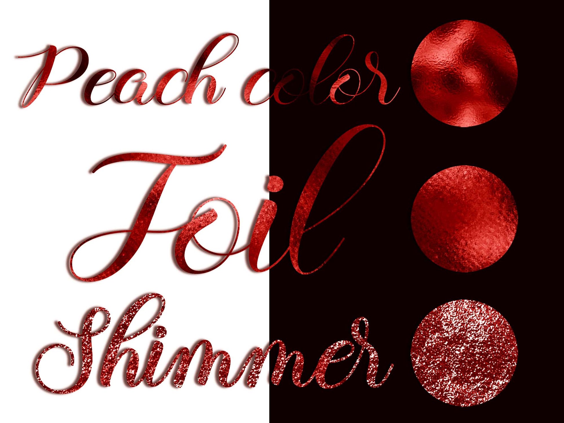 Deep Red Foil Glitter Digital Paper