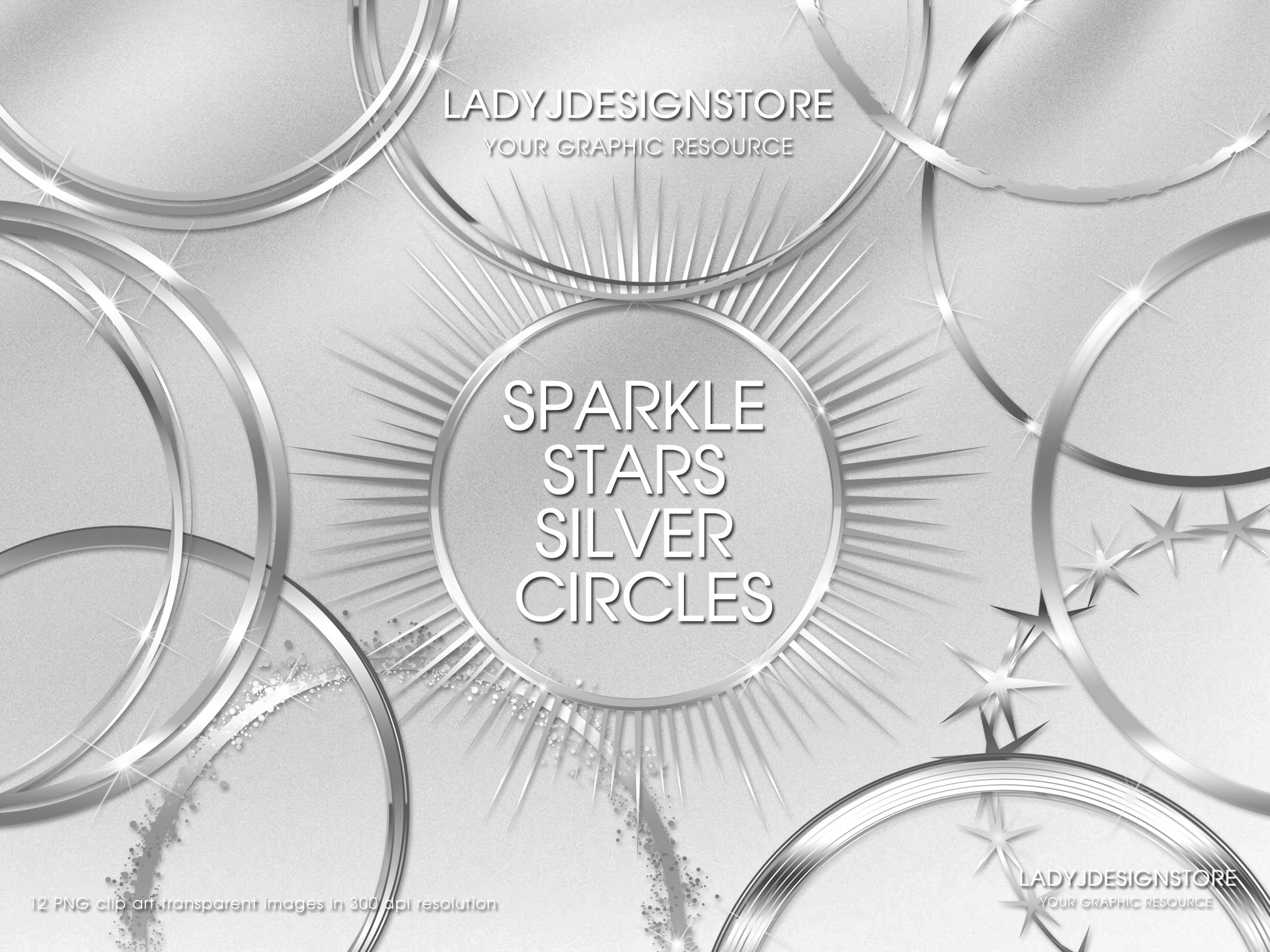Silver Circular Frames Edition Clipart