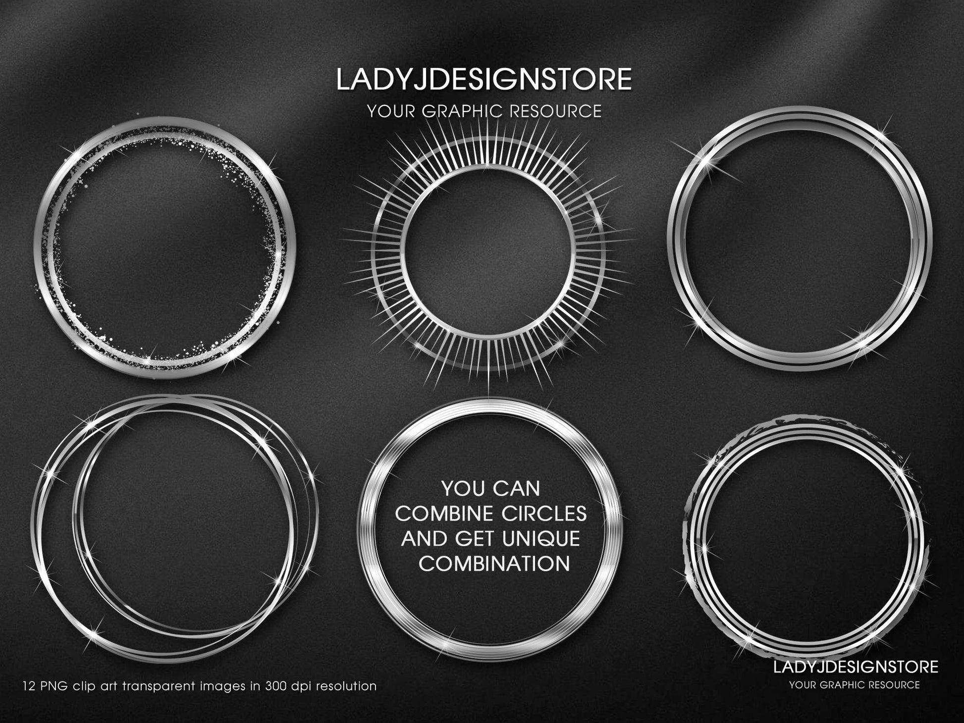 Silver Circular Frames Edition Clipart