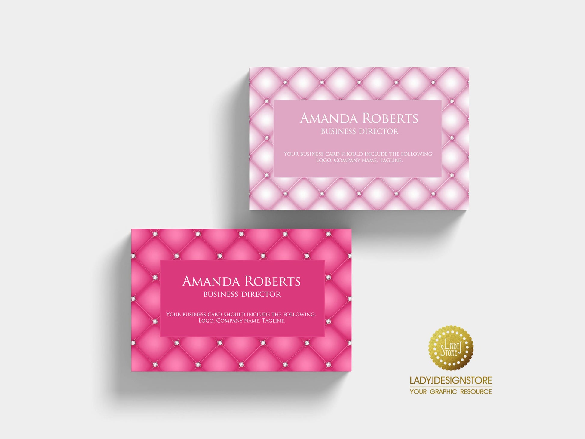 Diamond Tufted Pink Sparkle Digital Paper Pack