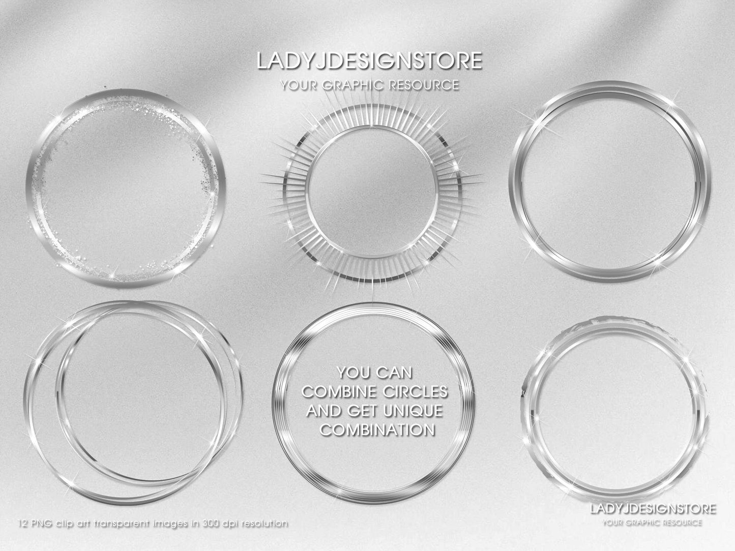 Silver Circular Frames Edition Clipart