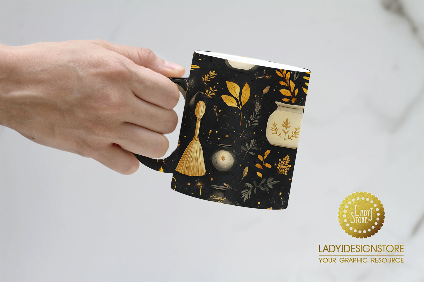 Halloween Witch Seamless Background Digital Paper Pack