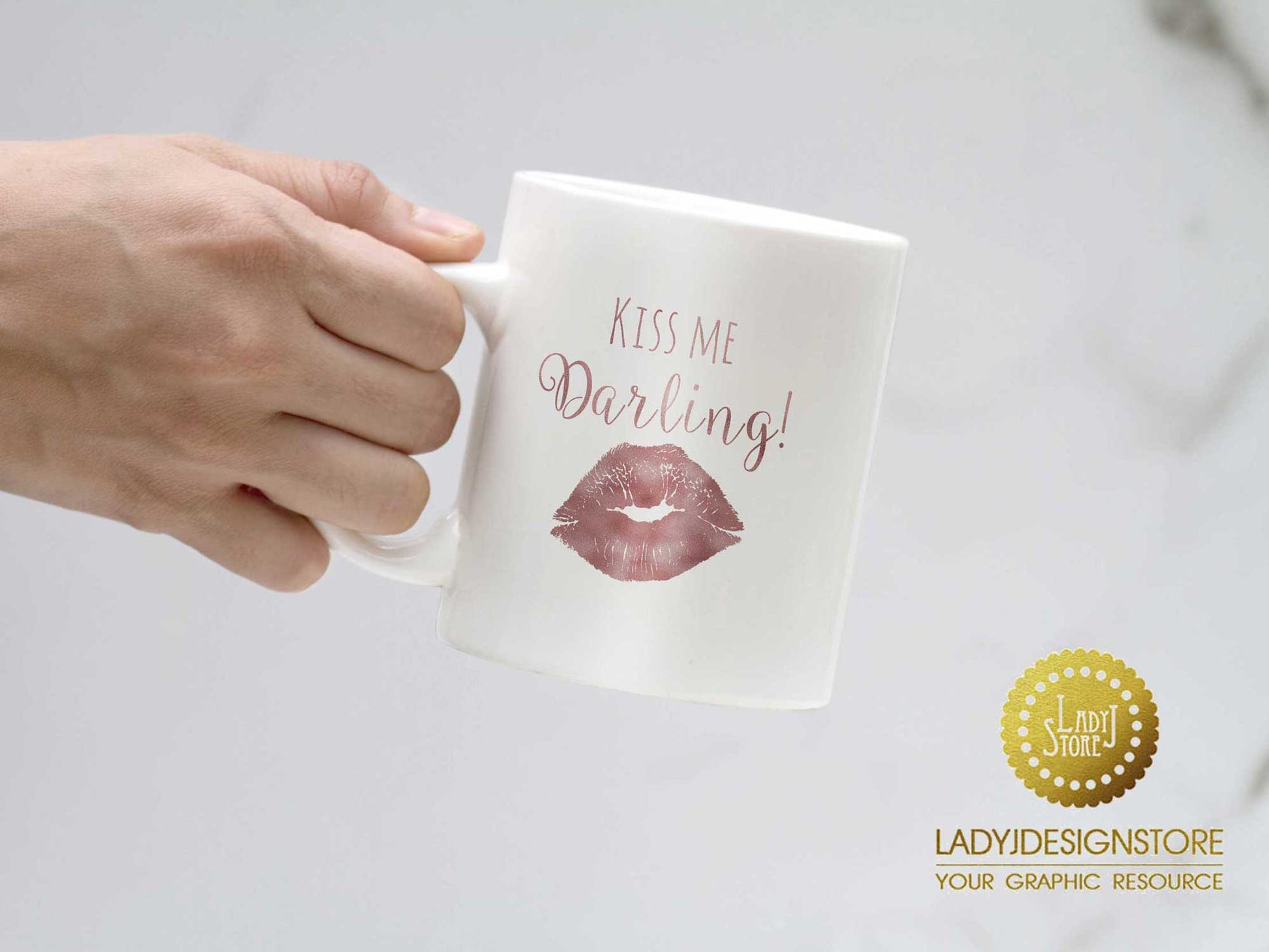 Rose Gold Sparkle Glitter Foil Lips PNG sticker ladyjdesignstore