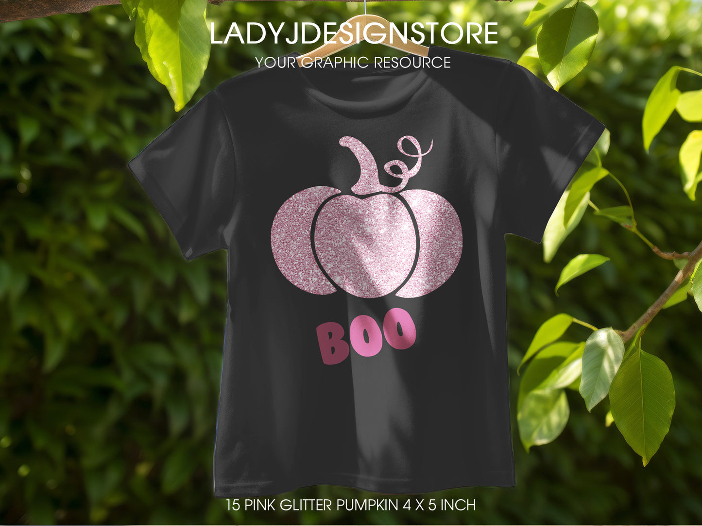 Glitter Sparkle Pink Pumpkin Clip Art